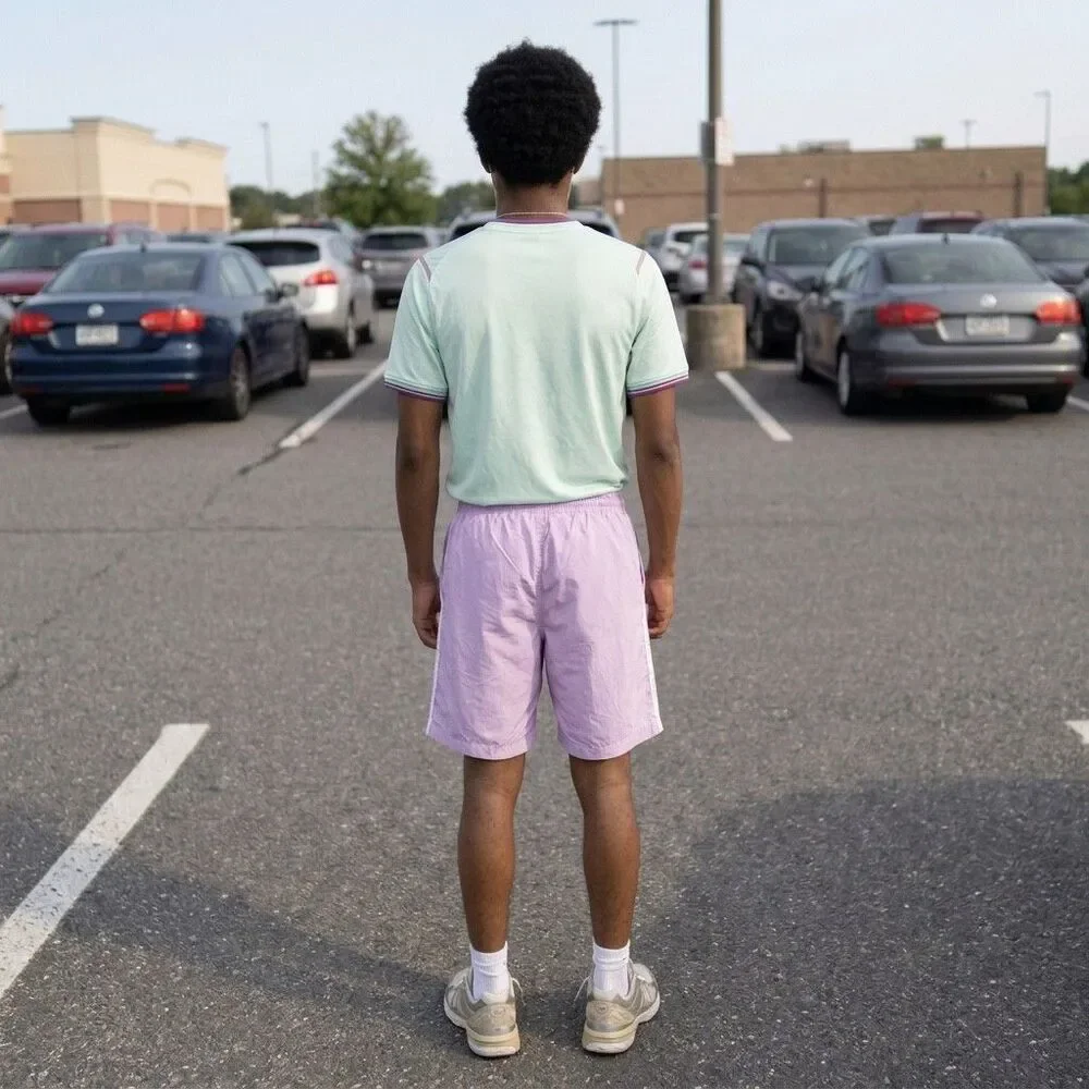adidas Originals 3-Stripe Swim Shorts / Sprinter Shorts Light Purple/Pink Large